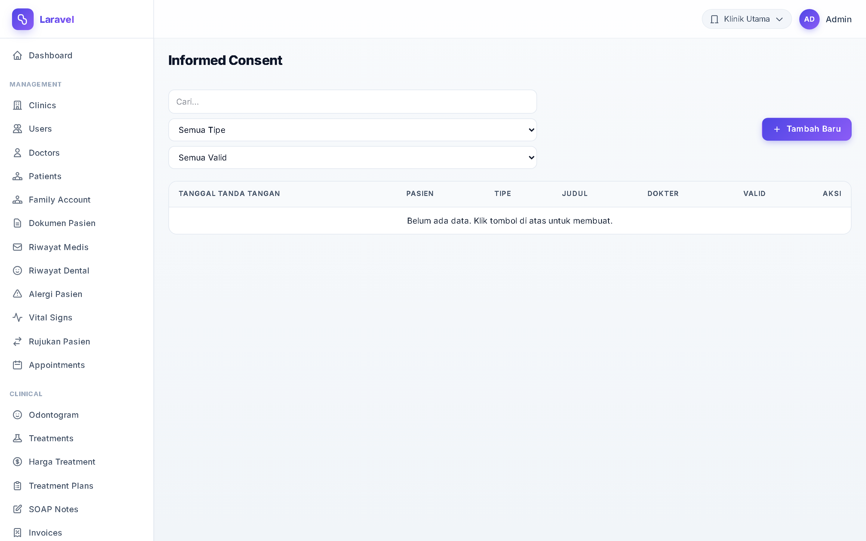 Screenshot Informed Consent