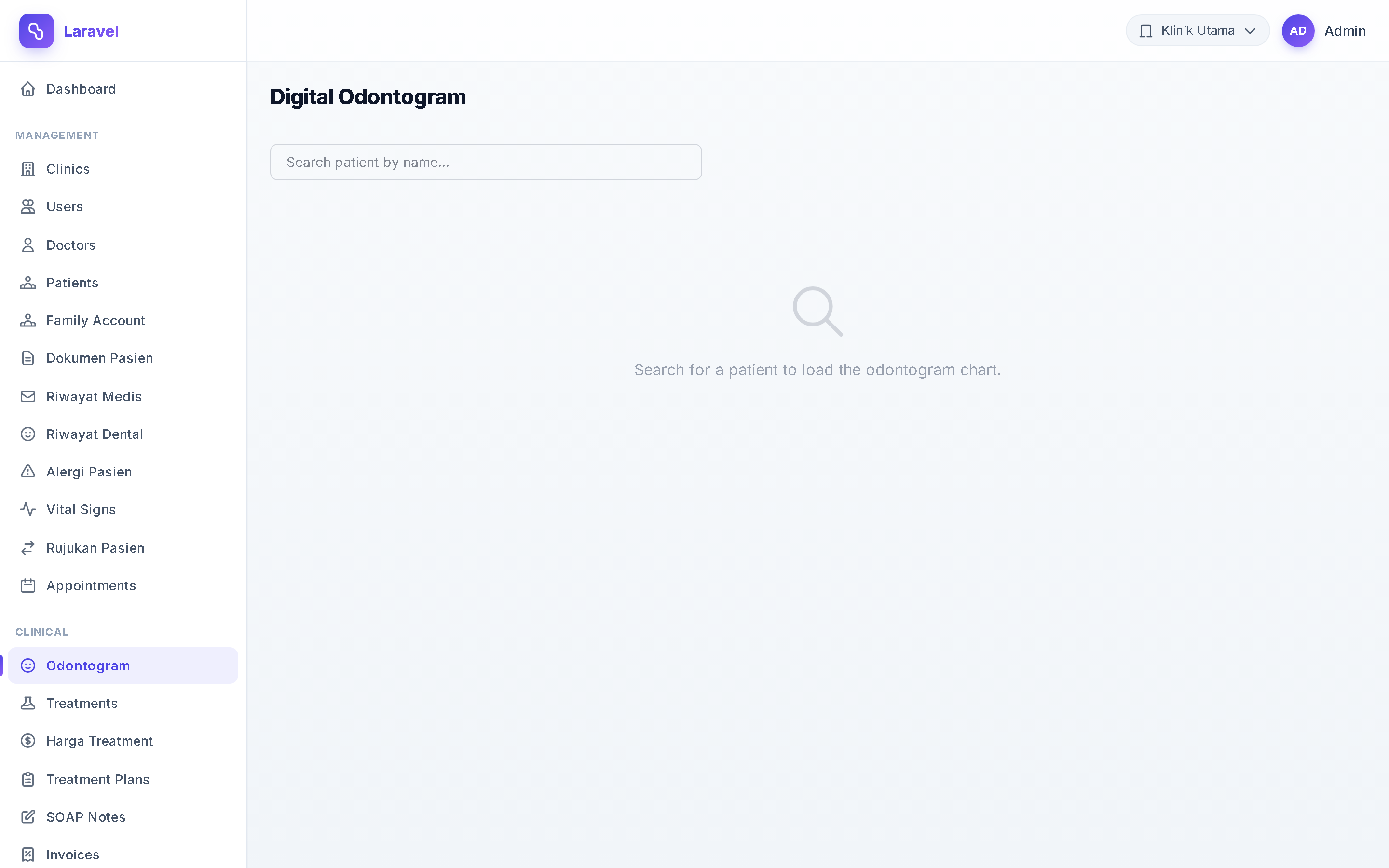 Screenshot Odontogram Interaktif